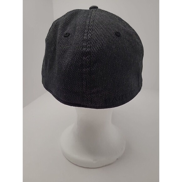 Oakley Flexfit Hat Size L/XL Cap Solid Black with Logo Flex - Picture 4 of 8